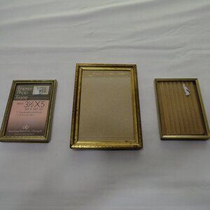Vintage, Picture Frames, Metal & Glass, 2 / 3.5x5, 1 / 5x7